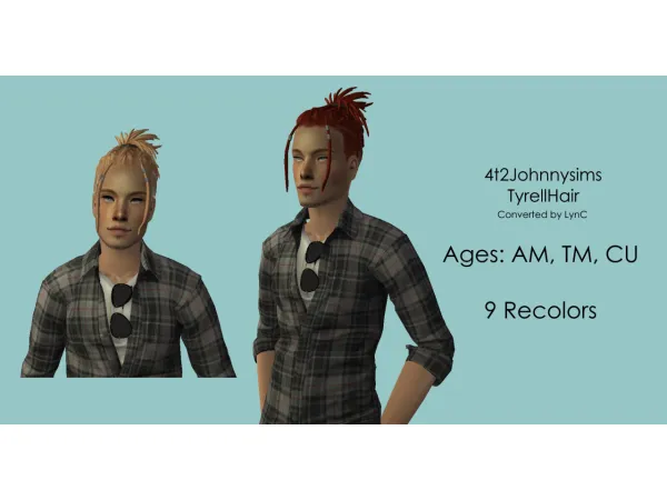 Johnnysims Tyrellhair by lyncsims - The Sims 2 Custom Content