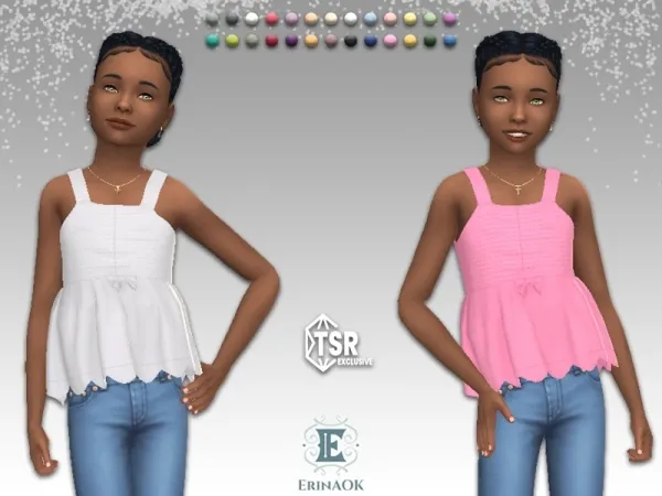 Maxis Match ErinAOK Girls Top 072725 - The Sims 4 Custom Content