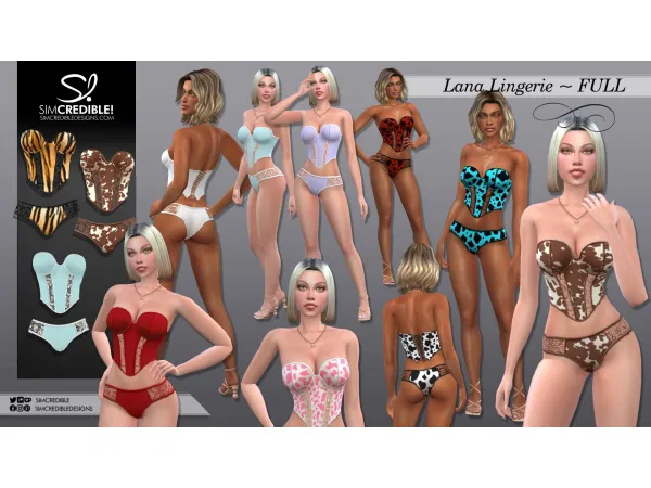 Mix Lana Lingerie Full ud83eudd70 - The Sims 4 Custom Content