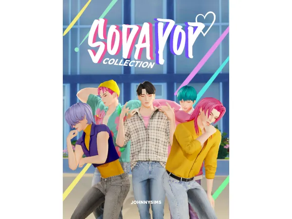 Maxis Match Soda Pop Hair Collection by johnnysims - The Sims 4 Custom Content