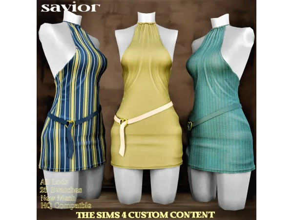 Alpha Svr_Dina Short Dress - The Sims 4 Custom Content