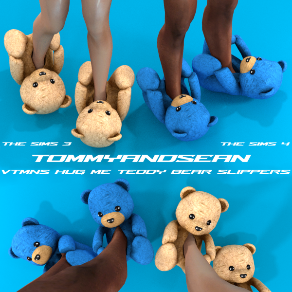 Alpha VTMNS HUG ME TEDDY BEAR SLIPPERS AND by simsfinds - The Sims 4 Custom Content