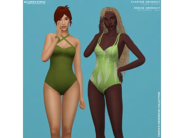 Maxis Match DENISECLARISSE SWIMSUIT by candysims4 - The Sims 4 Custom Content