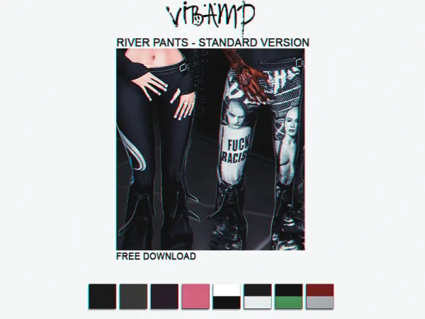 Alpha VIBAMP River Pants (Standard Version) by decayed - The Sims 4 custom content