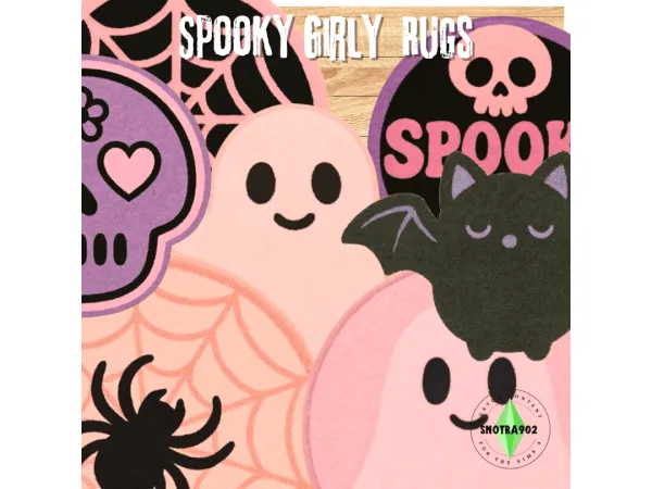 Alpha Spooky Girly Rugs by Snotra902 - The Sims 4 Custom Content