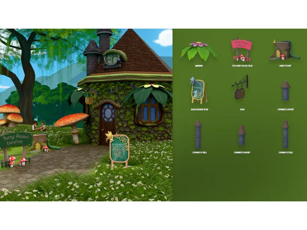 Maxis Match ENCHANTED FAIRY BUILDING COLLECTION by ModCo Studios - The Sims 4 Custom Content