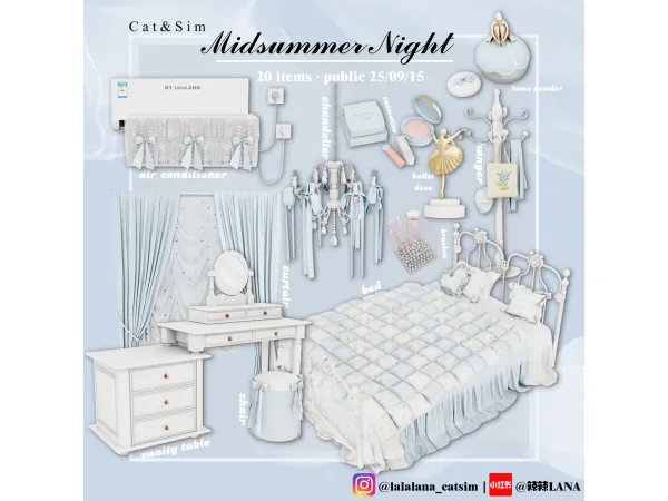 Mix [LANA] Midsummer Night Set - The Sims 4 Custom Content