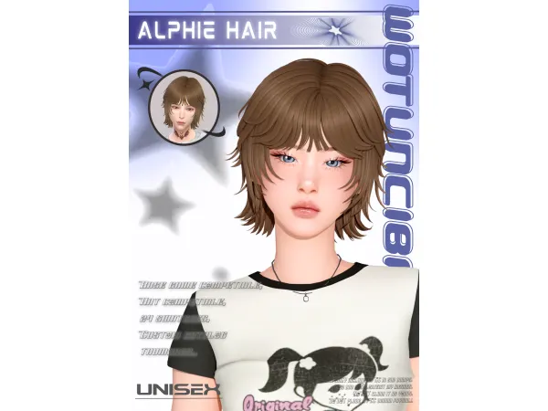 Maxis Match Alphie Hair by wotunciba - The Sims 4 Custom Content