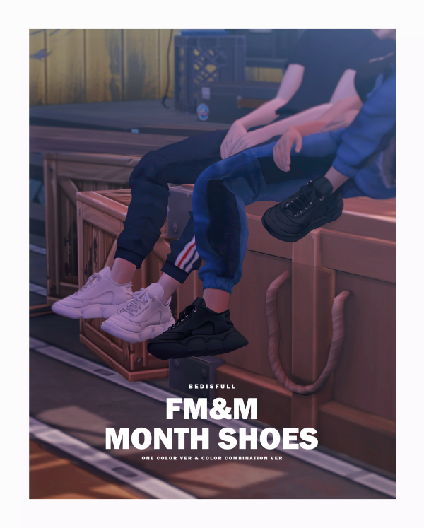 Alpha BED_TS4 FMM month shoes by simsfinds - The Sims 4 Custom Content