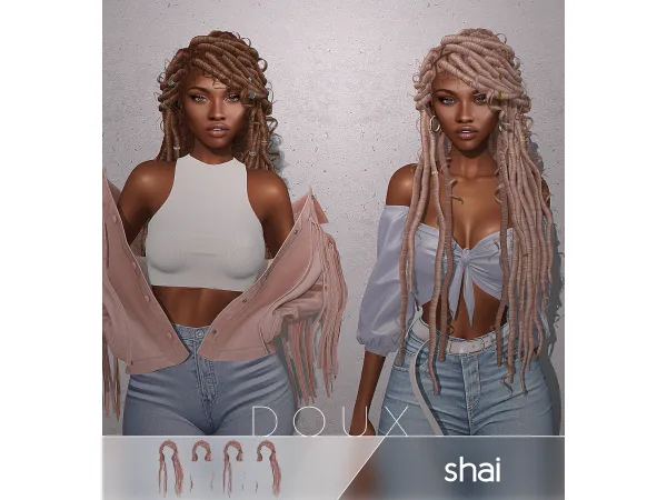 Alpha Doux Shai Hairstyle FREE - The Sims 4 Custom Content