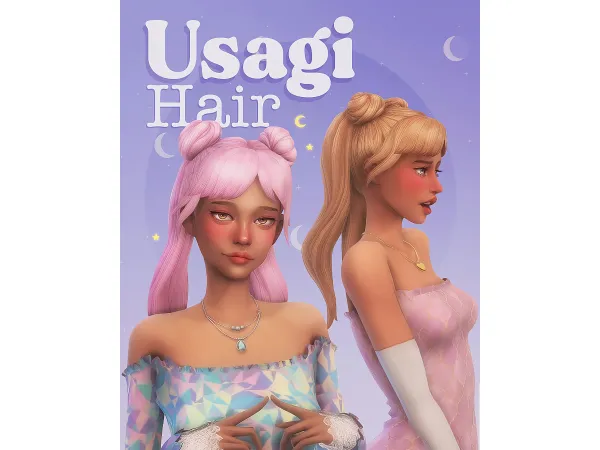Maxis Match Usagi Hair by Miiko - The Sims 4 Custom Content