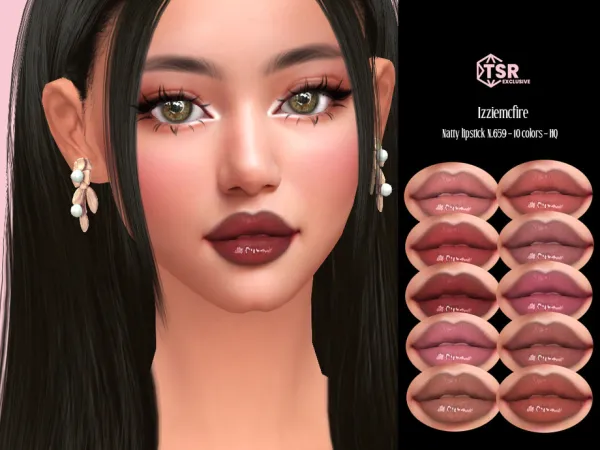 Alpha IMF Natty Lipstick N659 by IzzieMcFire - The Sims 4 Custom Content