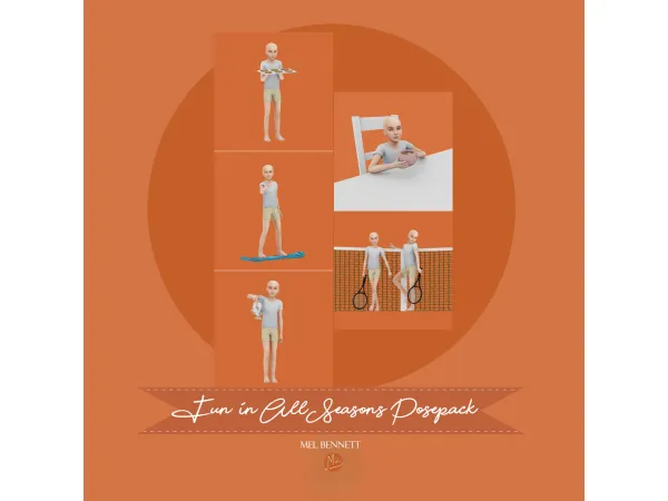 Mix Fun in All Seasons Posepack - The Sims 4 Custom Content