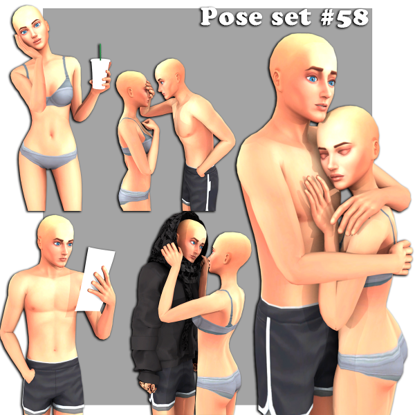 Alpha Pose set 58 by simmer_creator - The Sims 4 Custom Content