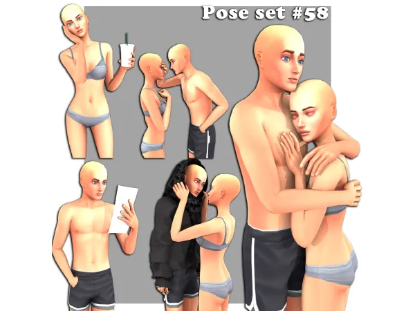 Alpha Pose set 58 - The Sims 4 Custom Content