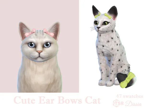 Maxis Match Cute Ear Bows Cats by Dissia - The Sims 4 Custom Content