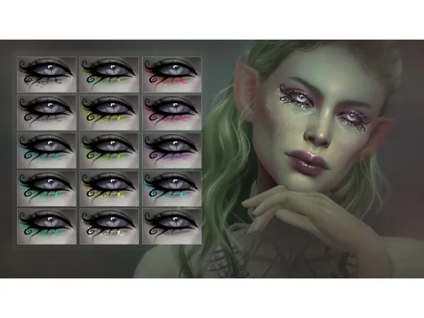 Alpha LUMEN EYELINER by Remussirion - The Sims 4 Custom Content