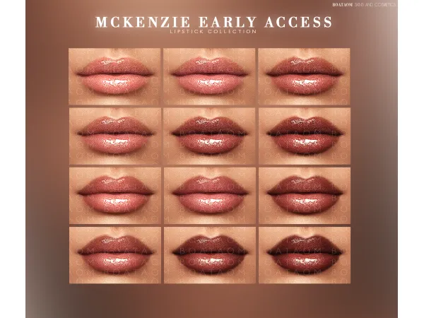 Alpha MCKENZIE LIPSTICK COLLECTION by BoatAom - The Sims 4 Custom Content