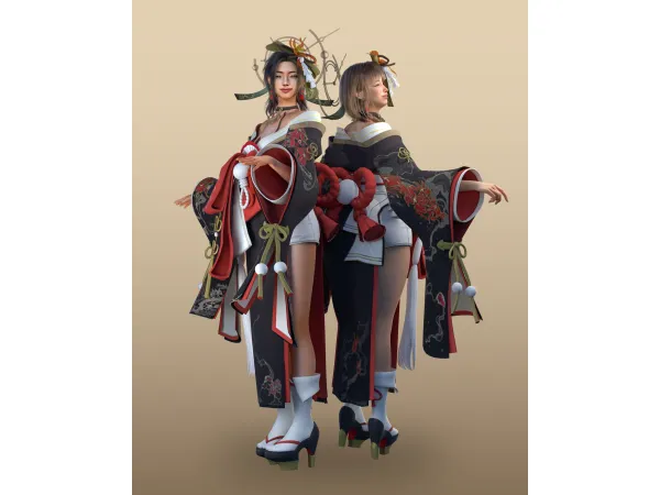 Alpha Hotori Set by simsonico - The Sims 4 Custom Content