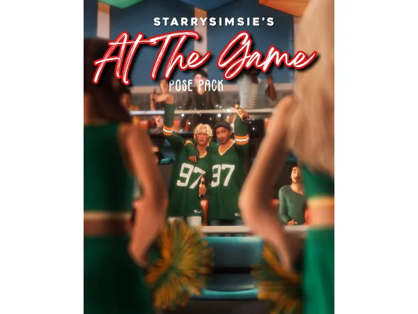 Mix At The Game Pose Pack by starrysimsie - The Sims 4 Custom Content