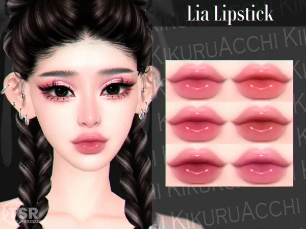 Maxis Match Lia Lipstick by Kikuruacchi - The Sims 4 Custom Content