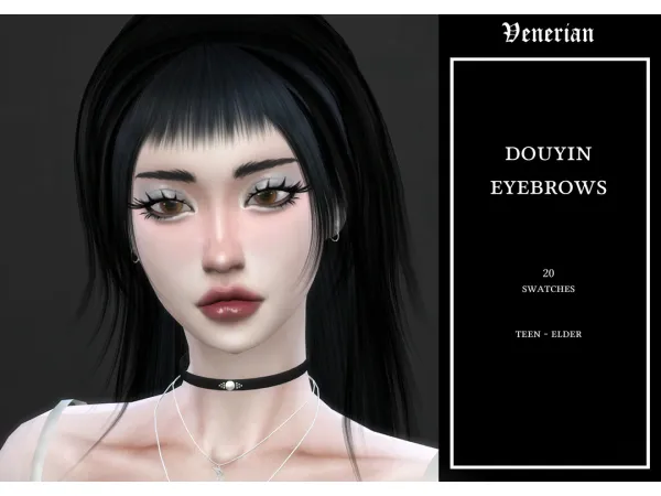 Mix Douyin Eyebrows 1 by Venerian - The Sims 4 Custom Content