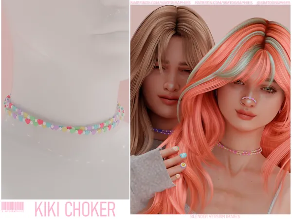 Alpha Kiki Choker - The Sims 4 Custom Content