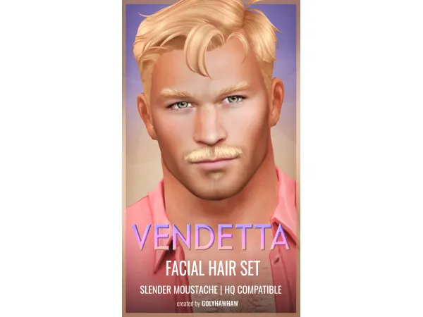 Mix Vendetta Facial Hair Set by golyhawhaw - The Sims 4 Custom Content