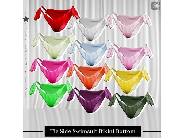 Alpha Tie Side Bikini Bottom cool_conent_star - The Sims 4 Custom Content