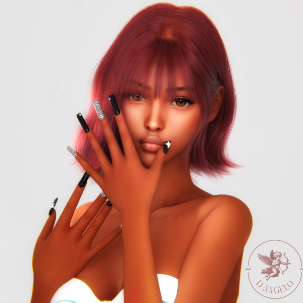 Mix Grunge Star Nails by d-angelo3d - The Sims 4 Custom Content