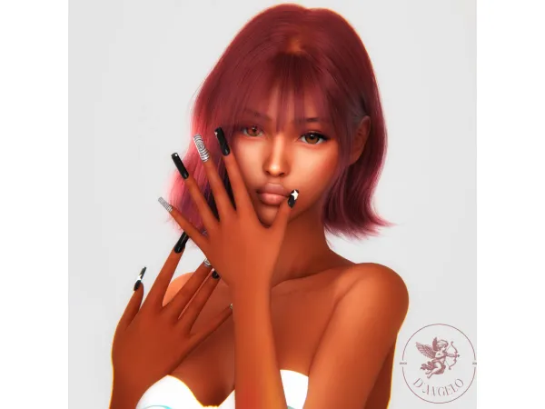 Mix Grunge Star Nails - The Sims 4 Custom Content