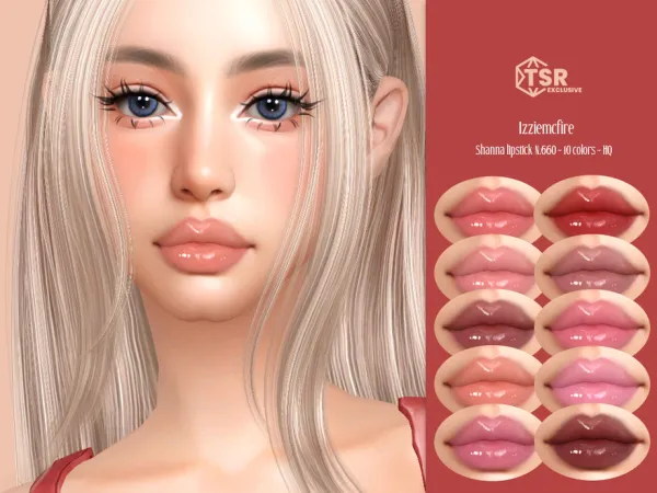 Alpha IMF Shanna Lipstick N660 by IzzieMcFire - The Sims 4 Custom Content