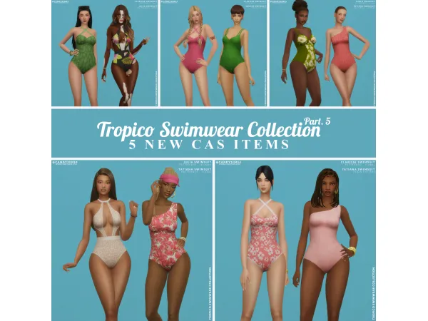 Maxis Match TROPICO SWIMWEAR COLLECTION PART 5 by candysims4 - The Sims 4 Custom Content