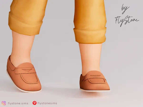Alpha Toddler Suede Loafers by FlyStone - The Sims 4 Custom Content