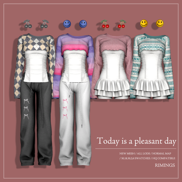 Alpha [RIMINGS] Today is a pleasant day by simsfinds - The Sims 4 Custom Content