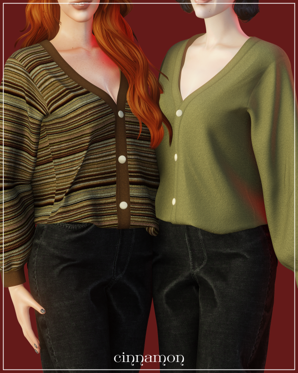 Alpha Deborah cardigan by simsfinds - The Sims 4 Custom Content