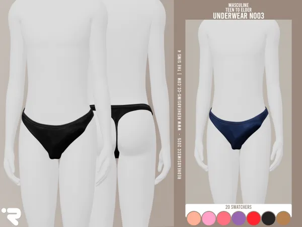 Alpha AM UNDERWEAR N003 - The Sims 4 Custom Content