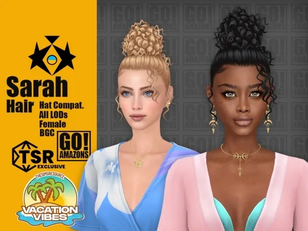 Maxis Match Sarah Hair (Vacation Vibes) - The Sims 4 Custom Content