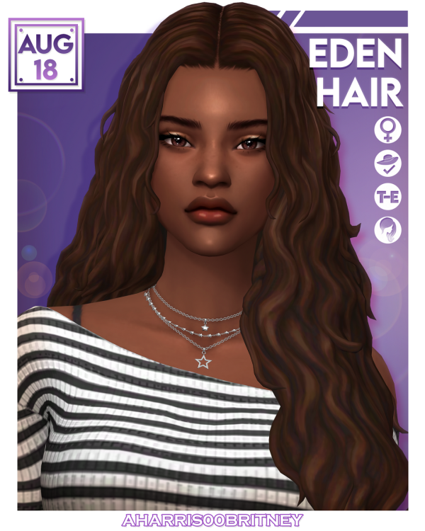 Maxis Match Eden Hair by simsfinds - The Sims 4 Custom Content