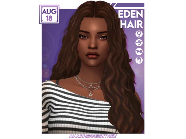 Maxis Match Eden Hair by aharris00britney - The Sims 4 Custom Content