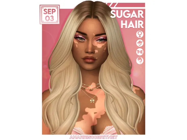 Maxis Match Sugar Hair by aharris00britney - The Sims 4 Custom Content