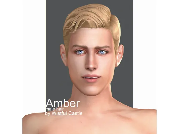 Maxis Match Amber (male hair) by Wistful Castle - The Sims 4 Custom Content