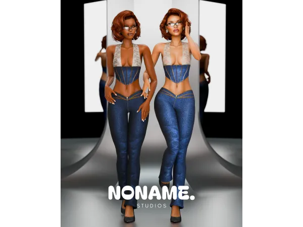 Alpha Denim Set by bydiv - The Sims 4 Custom Content