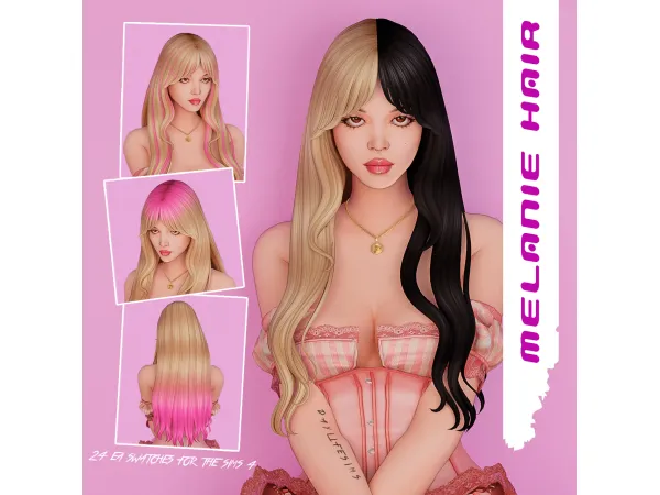 Maxis Match MELANIE HAIR by daylifesims - The Sims 4 Custom Content