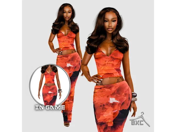 Alpha SUNSET SET by Baddiexsimmer - The Sims 4 Custom Content