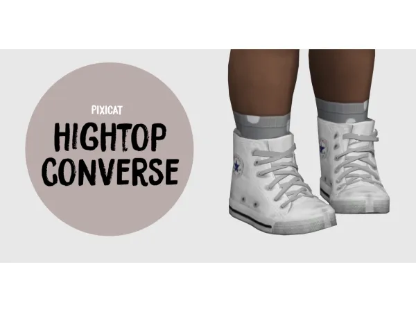 Mix pixicat hightop converse by simsfinds - The Sims 4 Custom Content