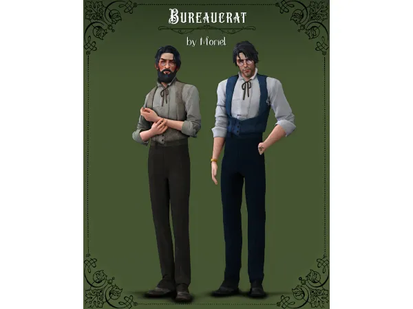 Maxis Match Bureaucrat outfit glasses - The Sims 4 Custom Content