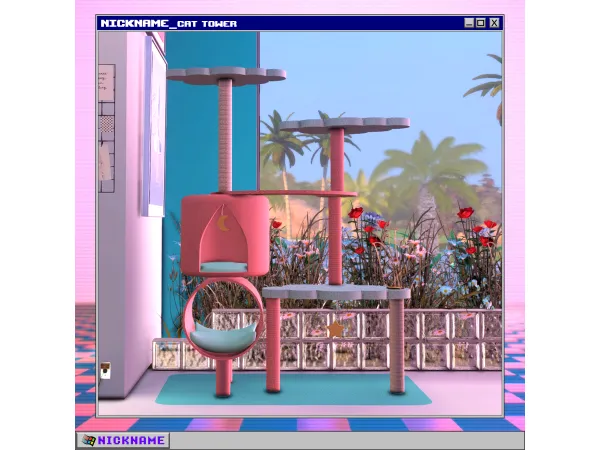 Mix cat tower by give me a nickname - The Sims 4 Custom Content