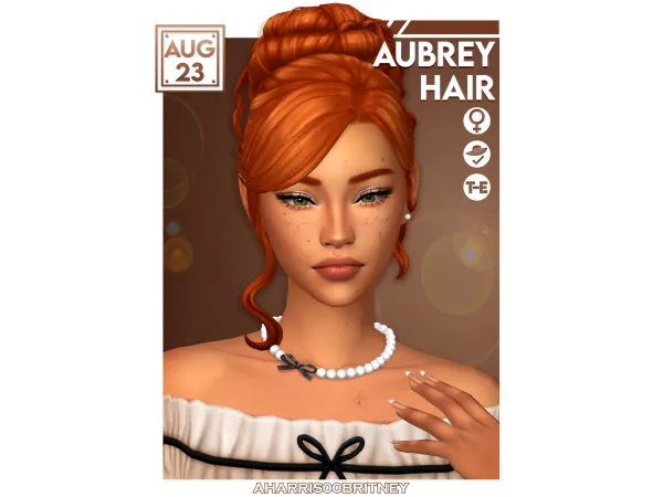 Maxis Match Aubrey Hair by aharris00britney - The Sims 4 Custom Content