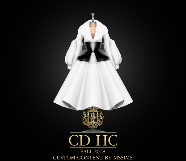 Alpha CD HC FALL 2008 SET GOWN by simsfinds - The Sims 4 Custom Content